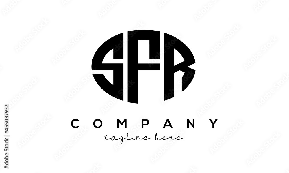 SFR three Letters creative circle logo design SFR three Letters creative circle logo design