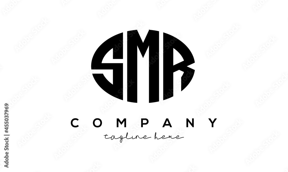 SMR three Letters creative circle logo design SMR three Letters creative circle logo design