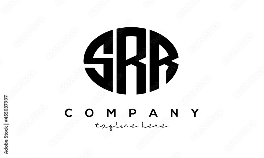 SRR three Letters creative circle logo design SRR three Letters creative circle logo design