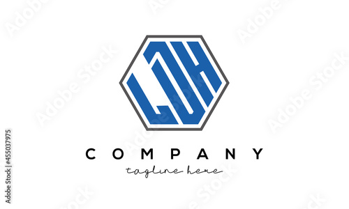 letters LDH creative polygon logo victor template	 photo