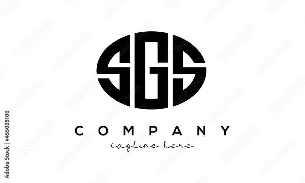 SGS three Letters creative circle logo design SGS three Letters creative circle logo design