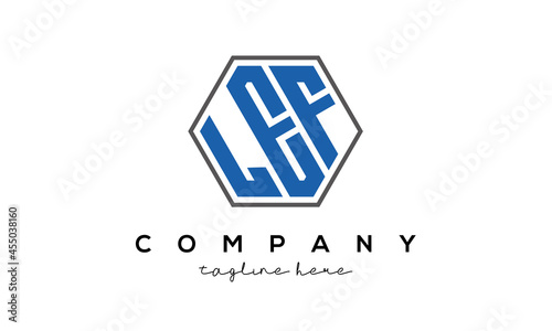 letters LEF creative polygon logo victor template	