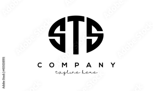 STS three Letters creative circle logo design