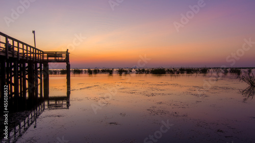 sunset on the pier