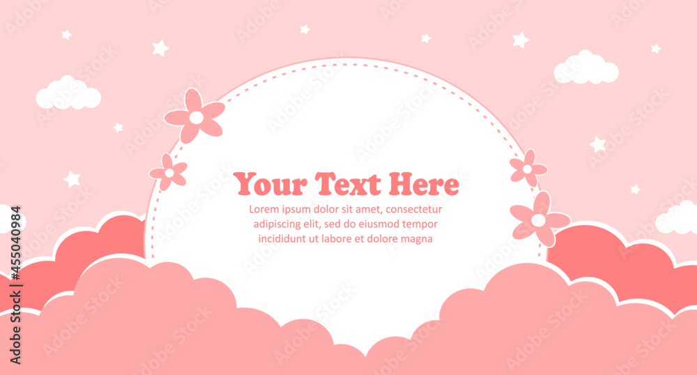 Cute Pink Vector Background 