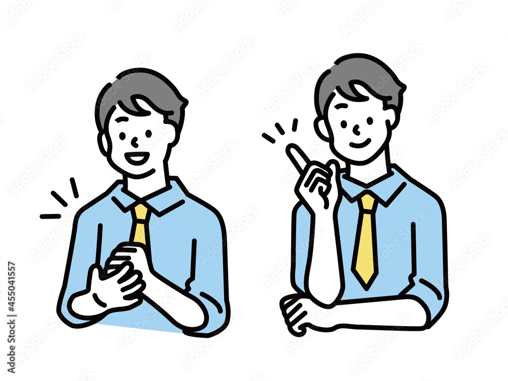 ポイント 注目 発表を表す男性のイラスト ビジネス クリック チェック アイデア 閃き 発見 納得 Illustrations Of Men Representing Points Attention And Presentations Business Clicks Checks Ideas Discoveries Stock ベクター Adobe Stock