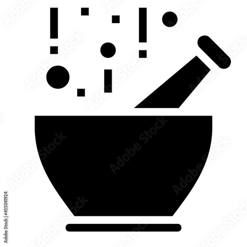 mortar glyph icon
