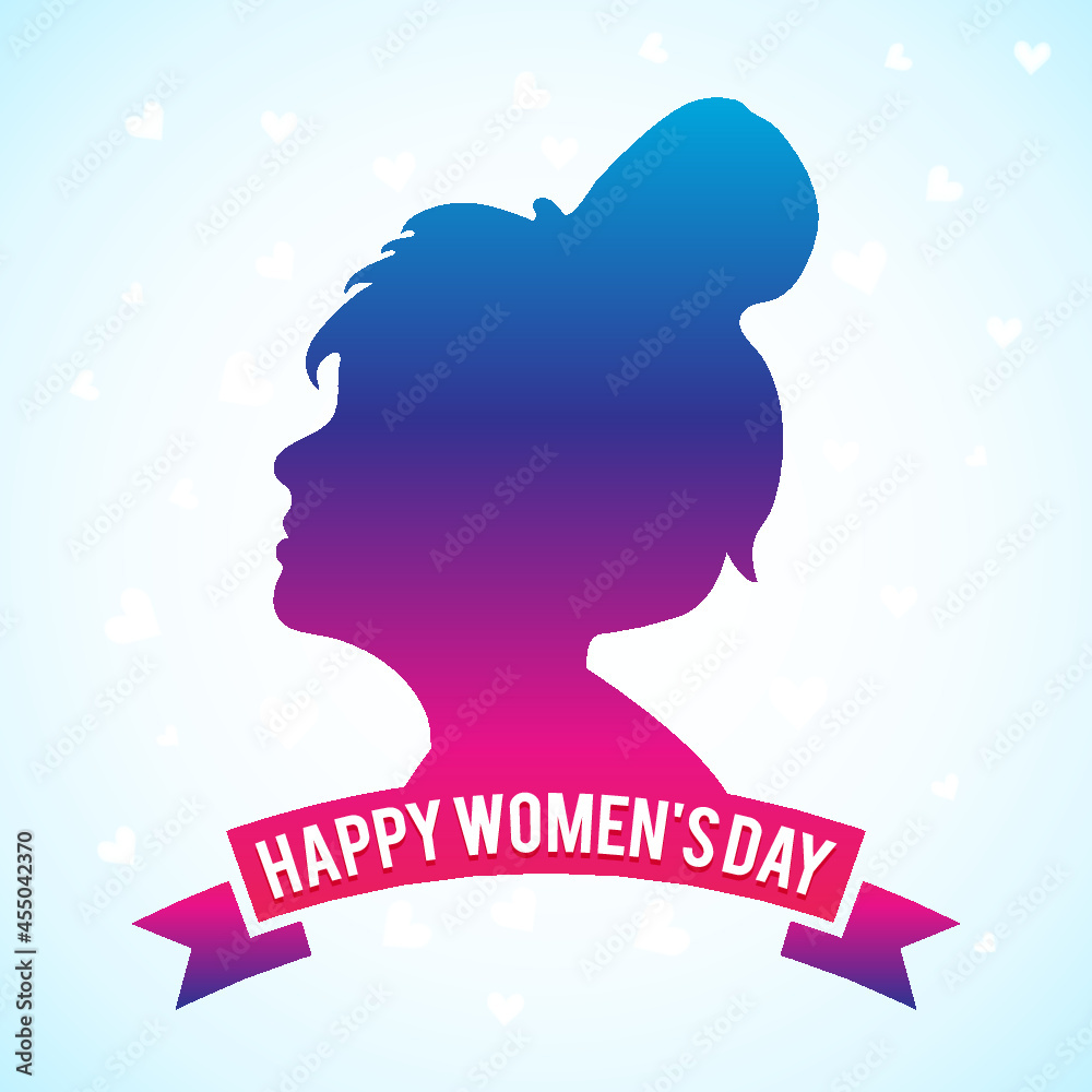 Women face with ribbon vector illustration