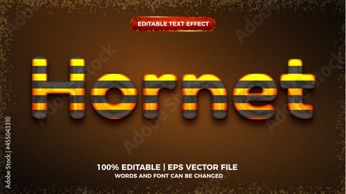 hornet game editable text effect 3d template style