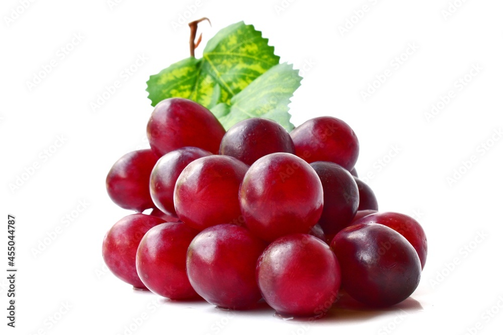 red grapes on a white background red grapes on a white background