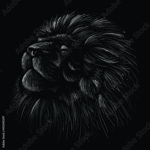 The Vector logo lion,lioness, leon, Panther, Jaguar, Puma, cat,tiger, vector, illustration, t shirt, design, for tattoo or T-shirt print design or outwear. Hunting style lions background. 