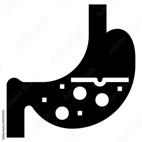 stomach glyph icon