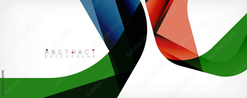 Minimal abstract background - color overlapping shapes on white with shadow lines. Vector Illustration For Wallpaper, Banner, Background, Landing Page Minimal abstract background - color overlapping shapes on white with shadow lines. Vector Illustration For Wallpaper, Banner, Background, Landing Page