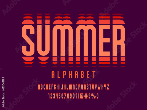 contemporary style alphabet design with uppercase, numbers and symbols