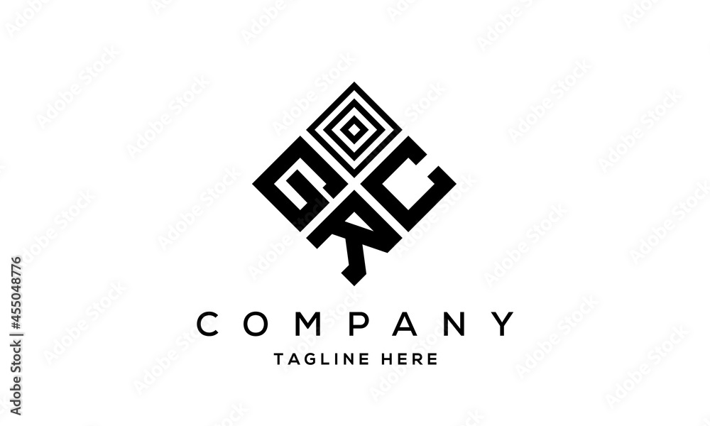 GCR square three latter logo vector