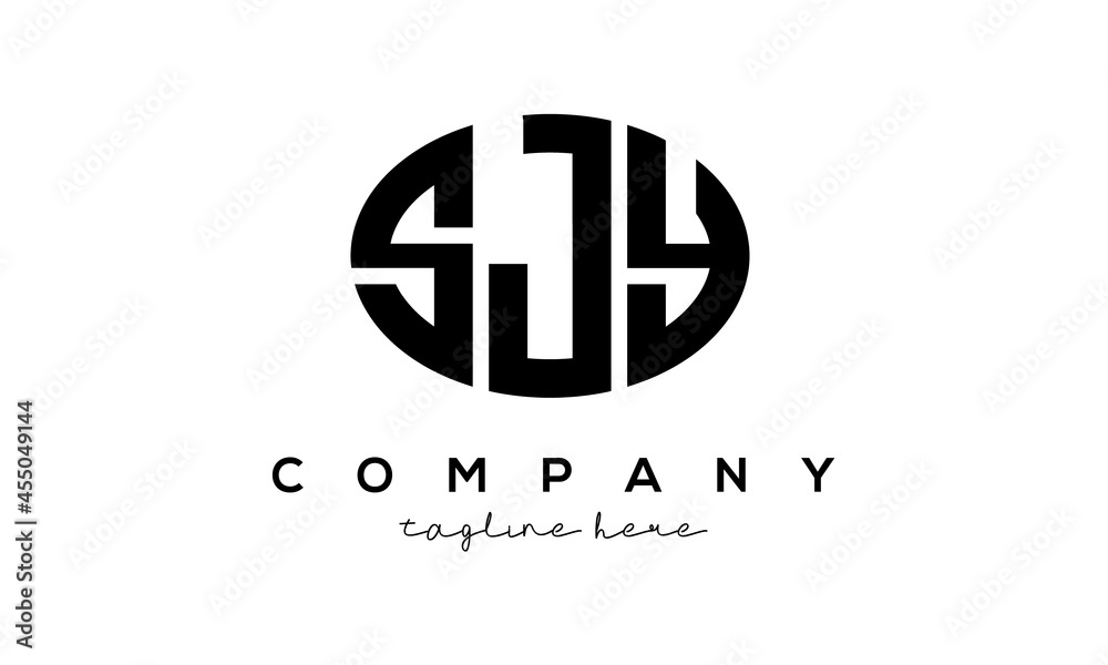 SJY three Letters creative circle logo design	