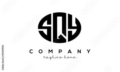 SQY three Letters creative circle logo design 