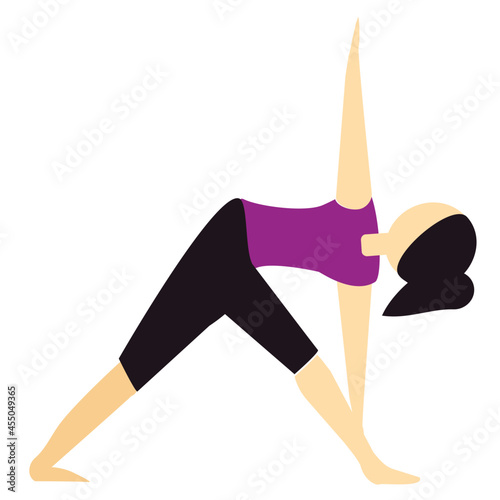 yoga pose flat icon