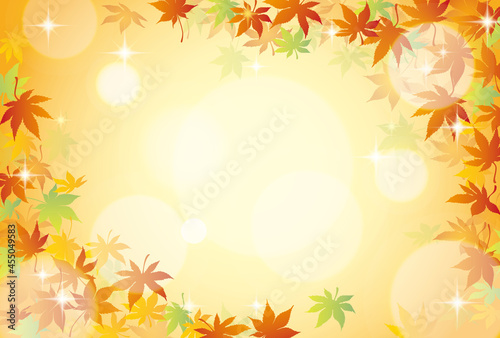 秋の紅葉イメージの背景素材