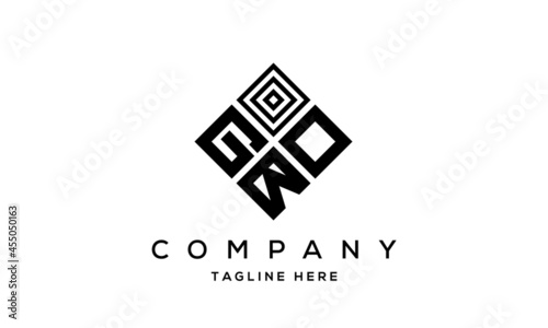 GOB square three latter logo vector