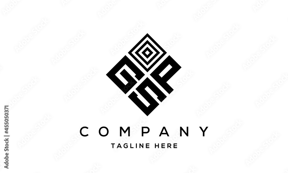GPS square three latter logo vector GPS square three latter logo vector
