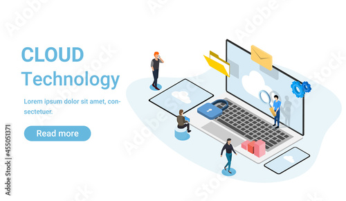 Telecommunication devices and people with data icons