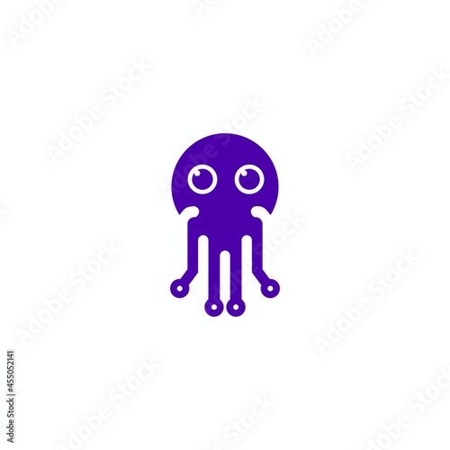 octopus abstract vector illustration template