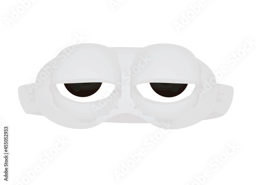 White sleeping eyes mask. vector