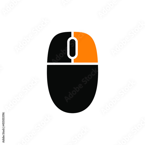 Mouse icon vector illustration template. Right click. Simple style and isolated on a blank background.
