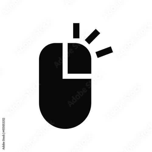 Mouse icon vector illustration template. Right click. Simple style and isolated on a blank background.