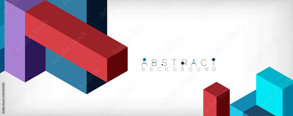 Abstract background. 3d cubes, cubic elements and blocks. Techno or business concept for wallpaper, banner, background, landing page Abstract background. 3d cubes, cubic elements and blocks. Techno or business concept for wallpaper, banner, background, landing page