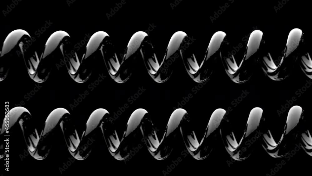 Two springs are compressed and expanded against a black background.