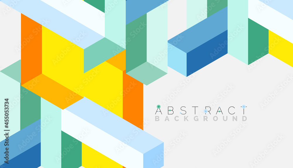 Abstract background. 3d cubes, cubic elements and blocks. Techno or business concept for wallpaper, banner, background, landing page Abstract background. 3d cubes, cubic elements and blocks. Techno or business concept for wallpaper, banner, background, landing page