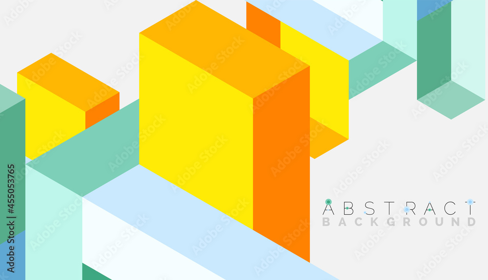 Abstract background. 3d cubes, cubic elements and blocks. Techno or business concept for wallpaper, banner, background, landing page Abstract background. 3d cubes, cubic elements and blocks. Techno or business concept for wallpaper, banner, background, landing page