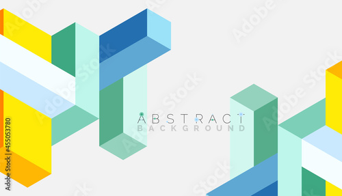 Abstract background. 3d cubes, cubic elements and blocks. Techno or business concept for wallpaper, banner, background, landing page