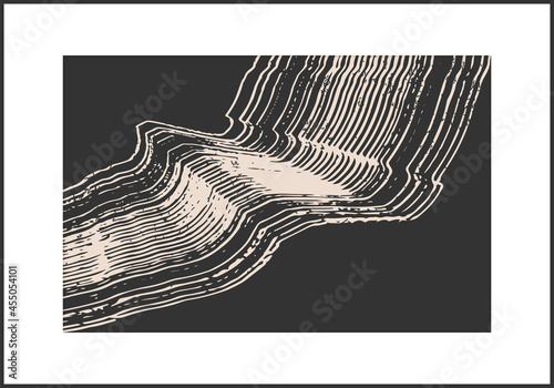 Trendy abstract creative minimalist artistic hand drawn line art composition