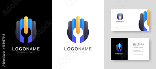 auto service, repair service, system administrator, car service Logo With Premium Business Card Design Vector Template for Your Company Business