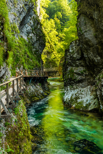 Vintgar Gorge near Lake bled in Slovenia
