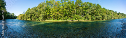 Alm Fluss Panorama in Oberösterreich