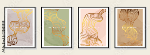 Social media banners, a beautiful line-art set of social media post templates with minimal abstract organic shapes, can be used also card, cover, Vector illustration.