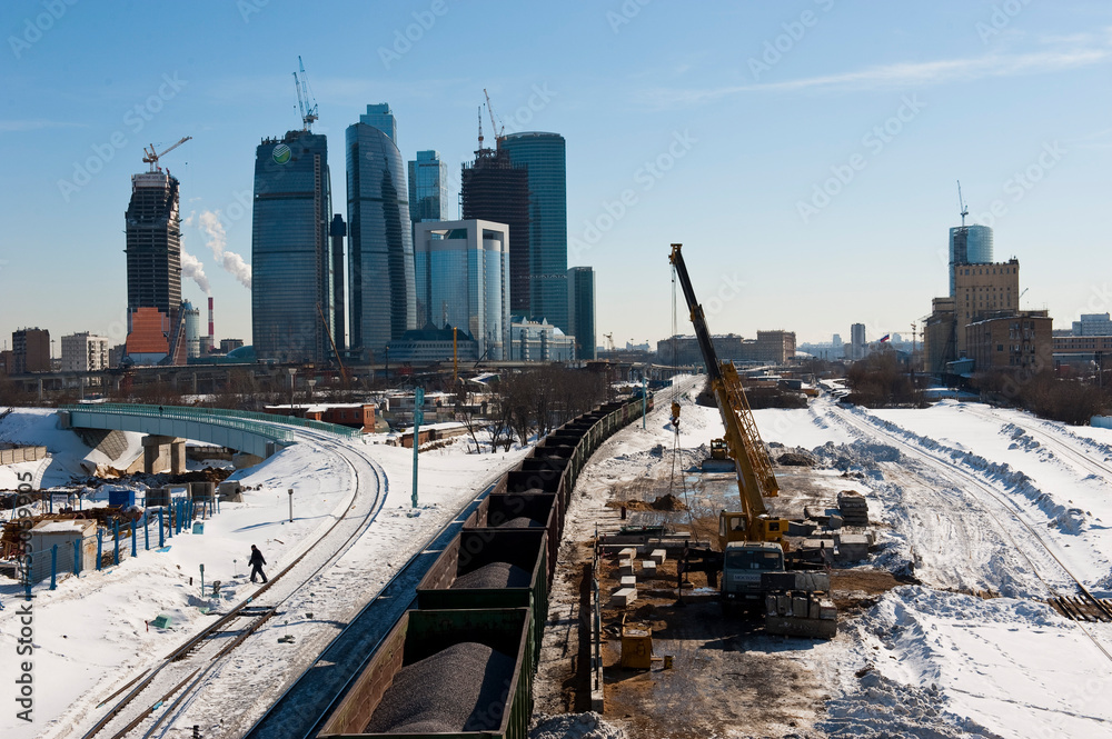 Fototapeta premium Walking around the city of Moscow