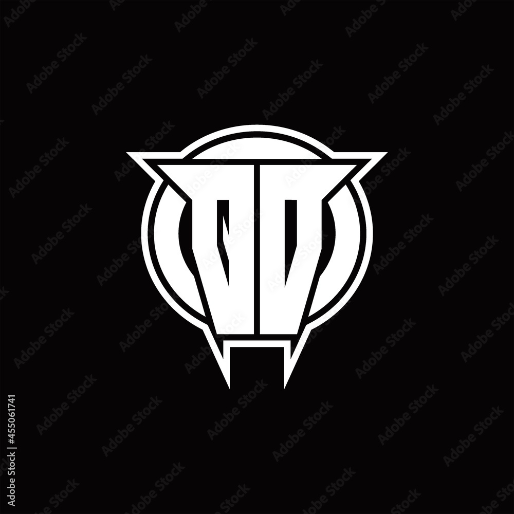 QD Logo monogram with circle rounded shape design template QD Logo monogram with circle rounded shape design template