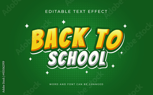 Back To School 3d editable text effect