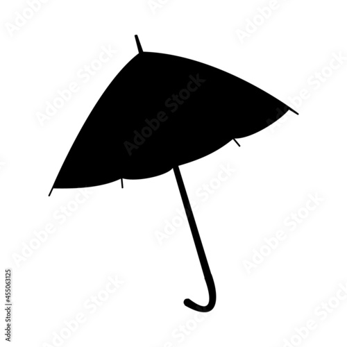 Open umbrella icon isolated on white background. Rain protection sign. Parasol sign for weather forecast, insurance design, mobile apps or web. Security symbol or logo. Stock vector illustration
