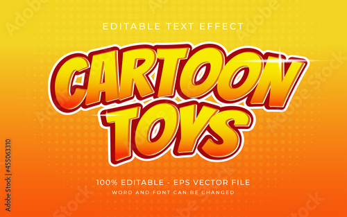 cartoon toys text effect style editable font text effect