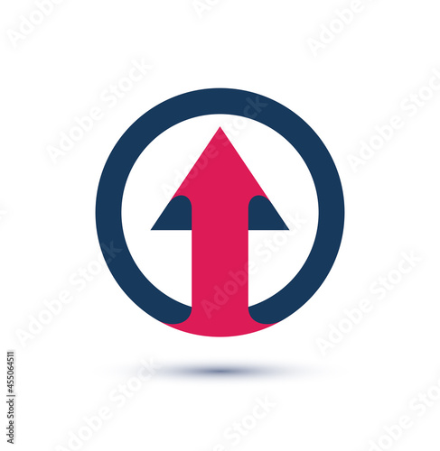 Arrow in circle vector logo...