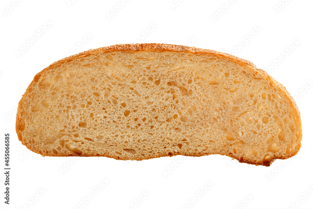 Slice of fresh bread isolated on white background Slice of fresh bread isolated on white background
