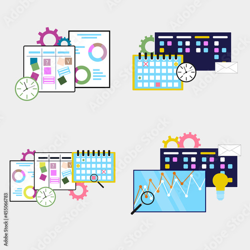 Agile project management concept. Plan and organization tasks