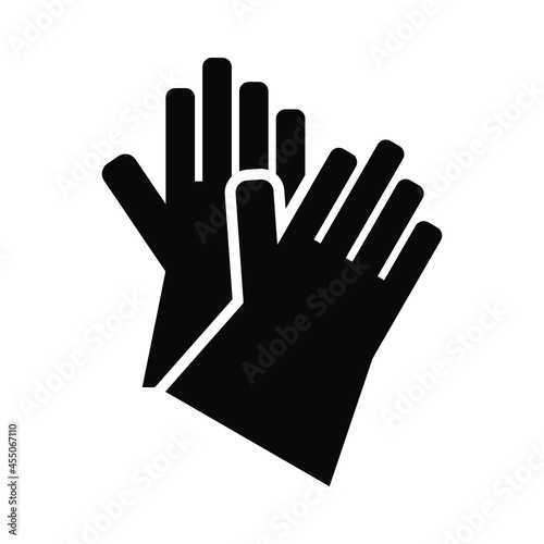 Cleaning gloves icon vector graphic
