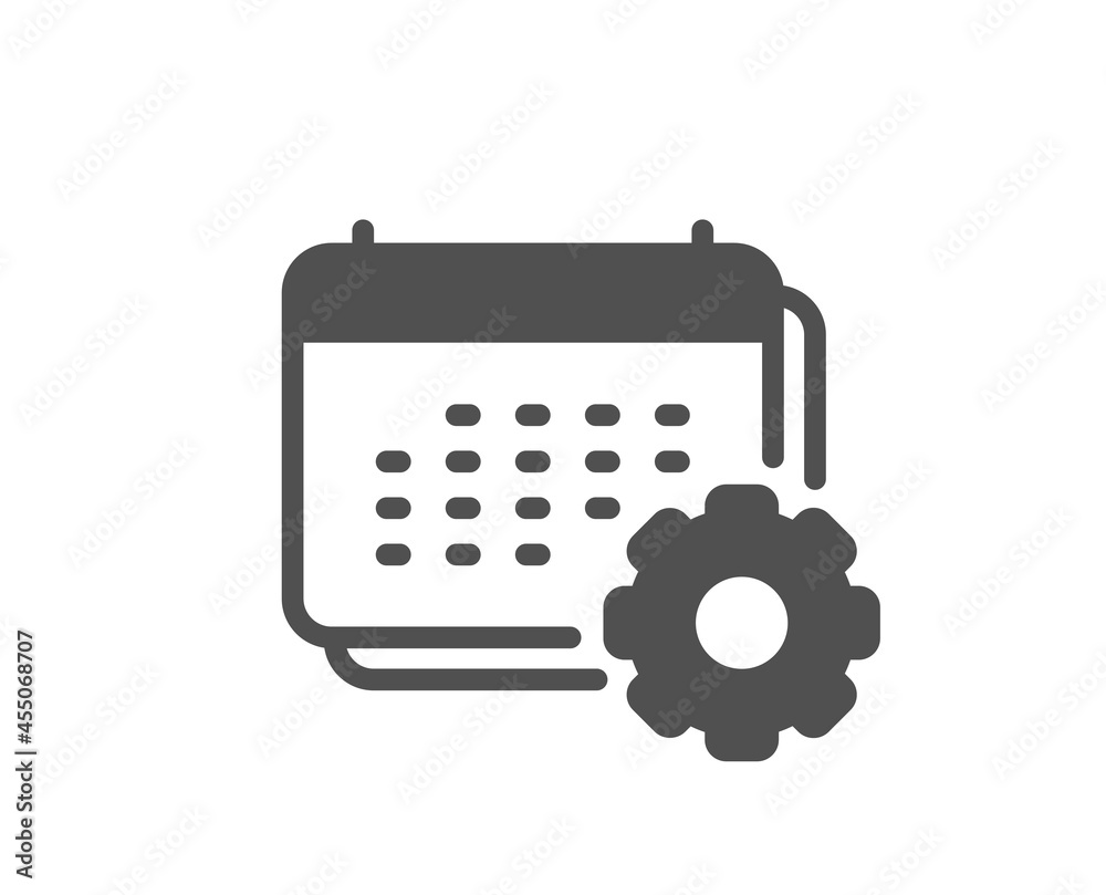 Calendar icon. Annual planner sign. Event schedule symbol. Classic flat style. Quality design element. Simple calendar icon. Vector